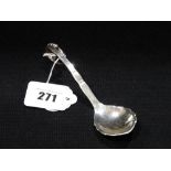 A Danish Silver Georg Jensen Spoon With Scrolled & Bead Form Handle, 14cm Long