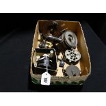 Six Vintage Fishing Reels, Including A Boxed Zebco 202 Reel