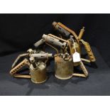 Four Vintage Brass Blow Torches