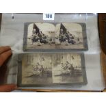 A Group Of Nine Stereo View Cards Of Boer War Scenes, Including Battle Field Views