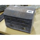 A 19th Century Welsh Slate Door Stop, In The Form Of A Bureau, 5" High