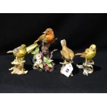 Four 20th Century Porcelain Bird Groups