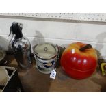 A Retro Fruit Ice Bucket, Together With A Vintage Soda Syphon Etc (3)