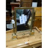 A Brass Framed Dressing Mirror