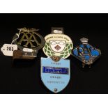 Four Vintage Classic Car Badges