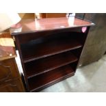 A Reproduction Mahogany Finish Open Bookcase