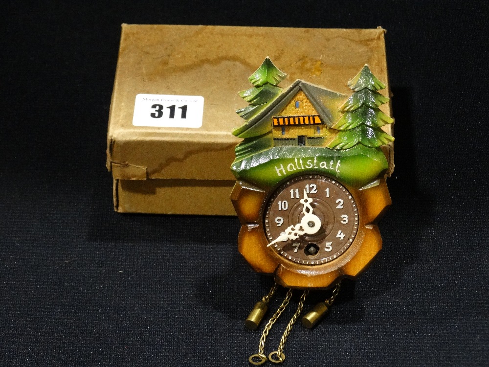 An Early 20th Century Miniature Souvenir Black Forest Clock