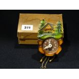 An Early 20th Century Miniature Souvenir Black Forest Clock