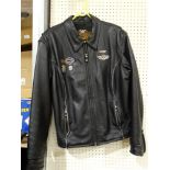 An Authentic Harley Davidson Leather Jacket, 2003 Centenary Edition, Size W/XL