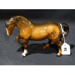 A Beswick Stocky Jogging Mare, 3rd Version Brown Finish