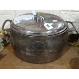 A Vintage Two Handled Cooking Pot & Cover, Marked Siddons