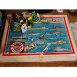 A Vintage Victory Maritime Related Jigsaw, Together With A Reproduction Mickey Mouse Motorbike