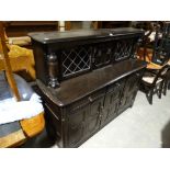 A Polished Oak Court Cupboard