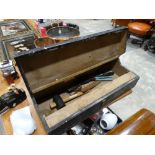 An Early 20th Century Carpenters Tool Chest, Together With A Small Quantity Of Tools