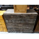 A 19th Century Chest Of Two Short & Three Long Drawers