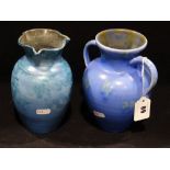 Two Brannam Pottery Drip Glazed Vases