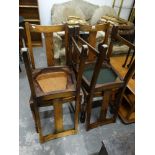 A Set Of Four Polished Oak Dining Chairs