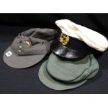 Three Military Cloth Dress Caps