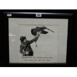 A Framed Photograph Of Goering`s Falconer & His Eagle