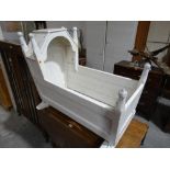 An Antique Painted Pine Cradle