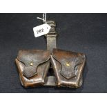 A 1st World War Leather Double Ammunition Pouch