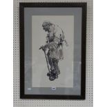 Sir Kyffin Williams, A Limited Edition Print Of An Elderly Farmer, Signed In Pencil & No 277 Of An