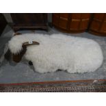 A Large Size Novelty Sheep Foot Stool, By Sheep Shape Furniture Ltd, Devon