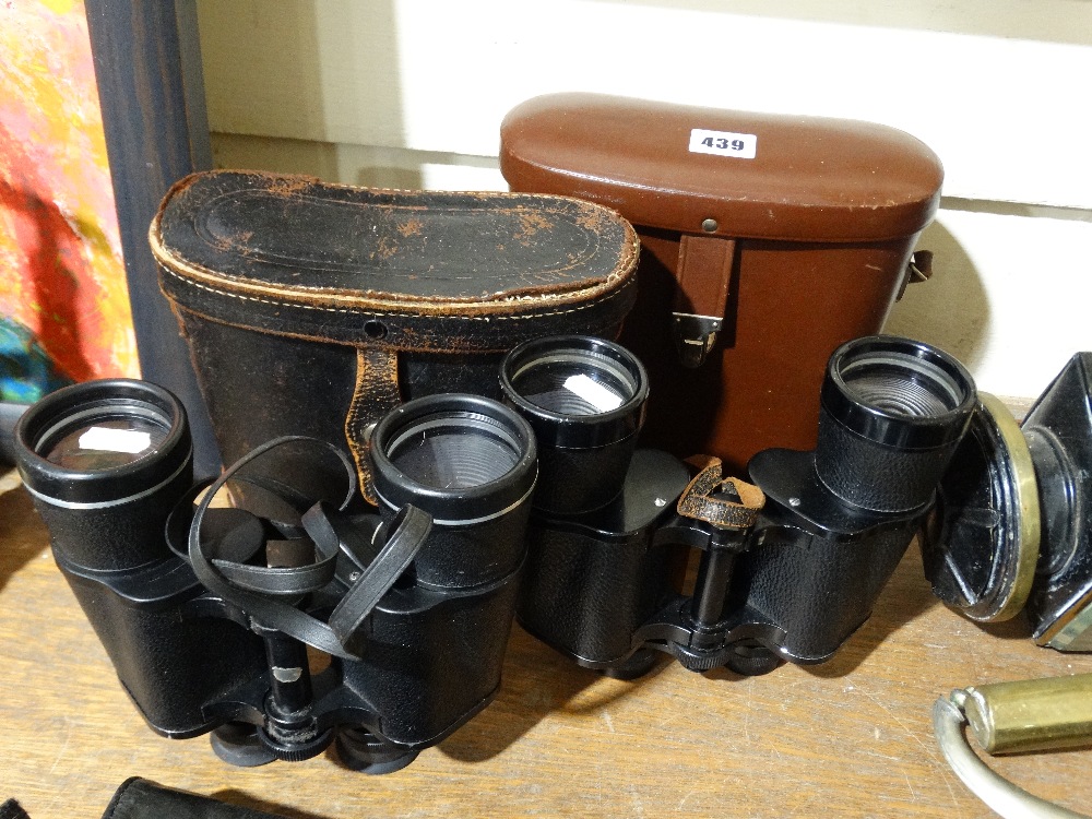 Two Pairs Of Cased 20th Century Binoculars