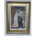 Richard Smythe, A Coloured Engraving Of Mother & Child, Signed In Pencil