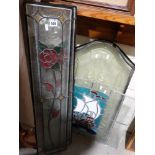 Four Modern Stained Glass Door/Window Panels