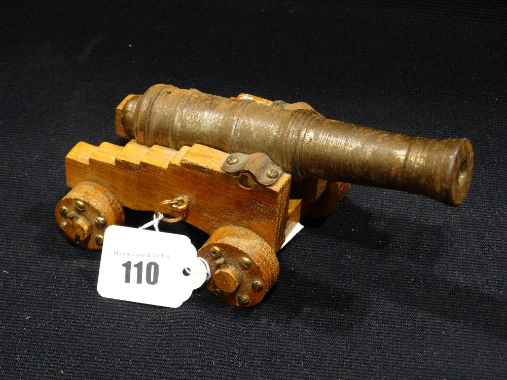 A Vintage Steel Barrel Model Cannon