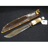 A William Rodgers Bowie Knife & Sheath