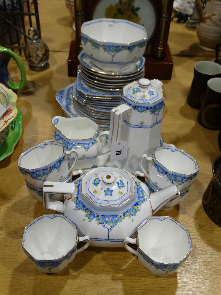 A Thirty-One Piece Royal Doulton Arvon Pattern Tea Set