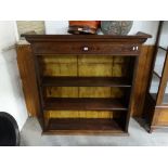 A 19th Century Oak & Mahogany Bookcase With Diamond & Dot Motif