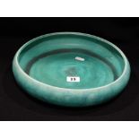 A Barnstable Pottery Circular Drip Glazed Fruit Bowl, 12" Dia