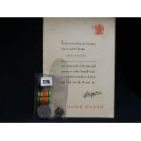 A 2nd World War Defence Medal With Certificate Of Service, L.W Cohen, Home Guard