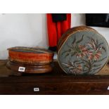 A Pair Of Victorian Circular Walnut Foot Stools