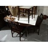 A Stag Mahogany Finish Extending Dining Table & Four Chairs