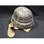 A Rare French 1st World War Period Pilots Helmet With Label For Roold, Paris