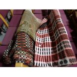Three Welsh Woolen Bed Covers