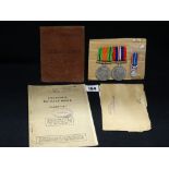 A 2nd World War Medal Pair For LCpl H.J Rawen RAOC, Together With Paperwork