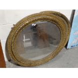 Two 19th Century Oval Gilt Plasterwork Framed Wall Mirrors