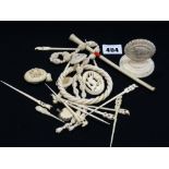 A Bag Of Bone Bead Necklaces Etc