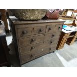 A 19th Century Oak Chest Of Two Short & Three Long Drawers
