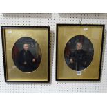 A Pair Of Victorian Colour Heightened Portrait Photographs