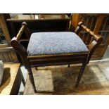 An Edwardian Box Seat Piano Stool