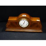 A Mahogany & Inlaid Mantel Clock With Platform Escape Movement