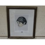 Sir Kyffin Williams, A Limited Edition Coloured Portrait Print Titled "Norma Lopez" Signed In