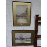 H. English, Two Watercolour Rural Views, Both Signed