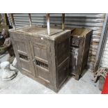 A 19th Century Anglesey Oak Bread & Cheese Cupboard In Need Of Restoration, Together With A